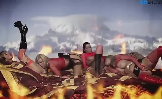 Diabolical Lesbian Affair Seductive Brunettes and Stockings