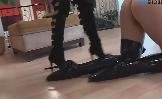 Girls in Stockings Hugged Tightly Lesbian Lovers Masturbate and Finger Each Other